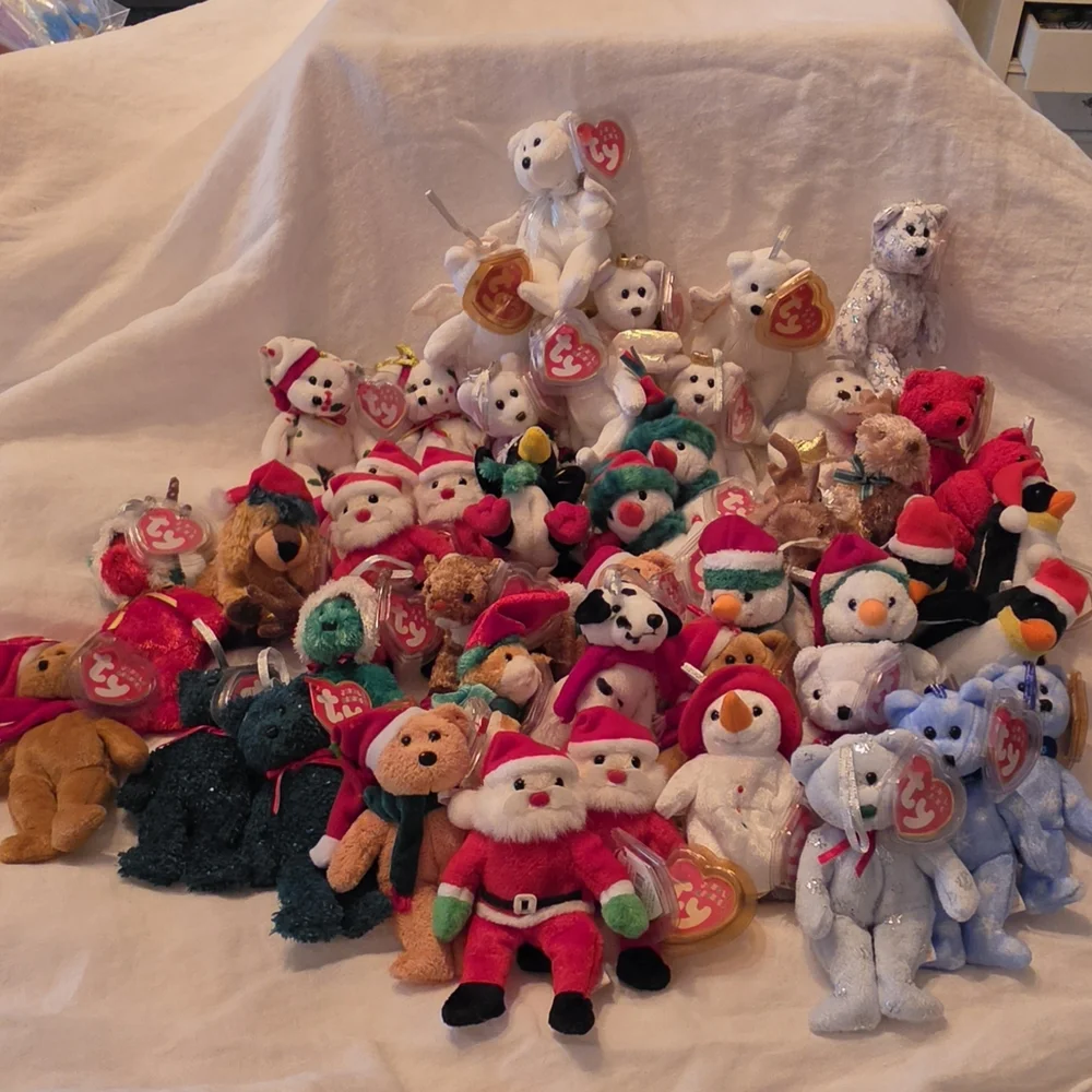 46 Ty Beanie Babies Chrismas Ornaments "The Jingle Beanies" Collection - Picture 2 of 9